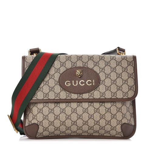 Gucci Neo Vintage Beige Men's GG Supreme Messenger Bag 